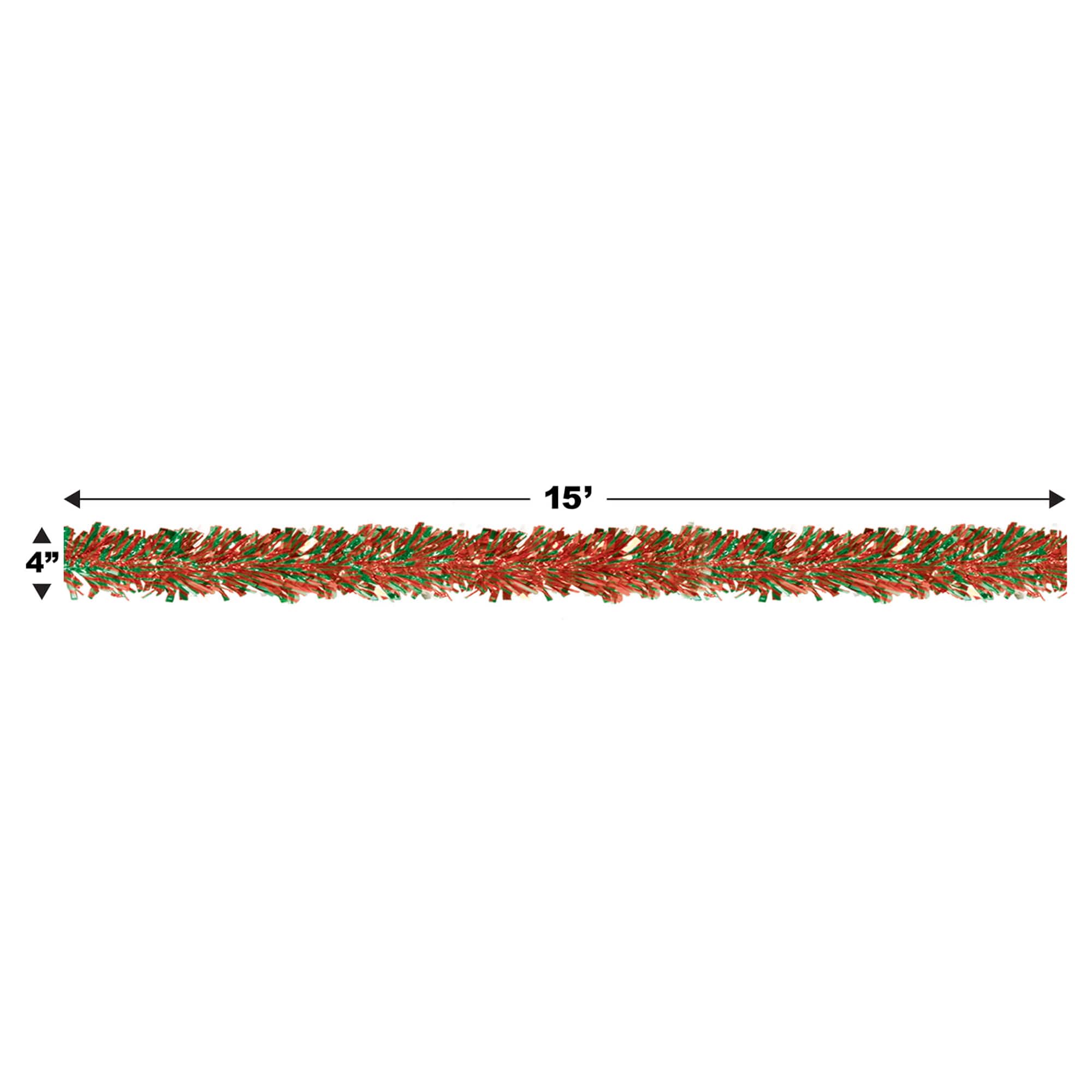 Beistle 15ft. Red & Green 6-Ply Metallic Festooning Garland